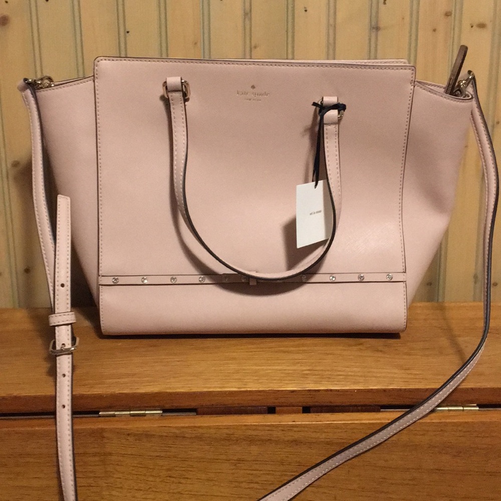 NWT Laurel Way Hadlee Jeweled Leather Bag